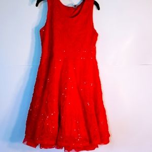 Beatees Girls Red Sequence Dress